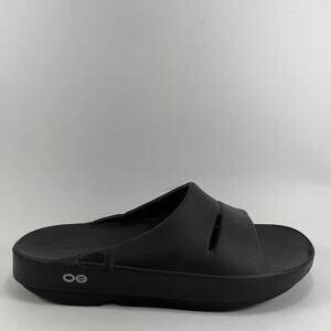 Oofos Ooahh Slide Sandals Womens Size 8 Black Comfort Recovery Mens 6 Black